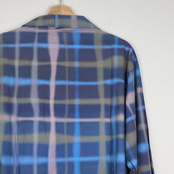 NWT Diesel S-Daraa Shirt 439 Electric/Blue Men’s Size 50 Plaid Button Up $225 - Picture 13 of 15